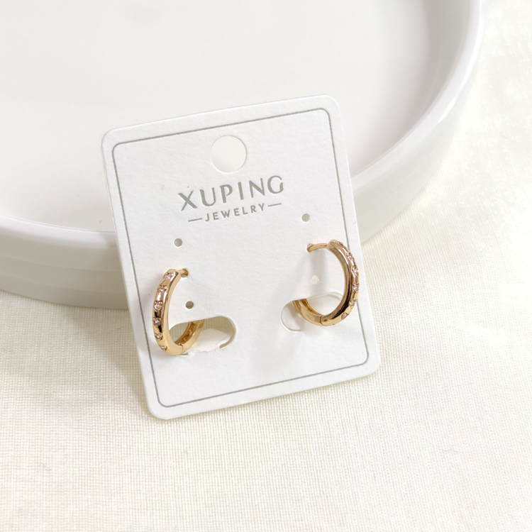 XUPING 10 MM KALP DETAY TAŞLI HALKA KÜPE ROSE