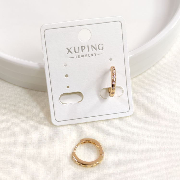 XUPING 10 MM KALP DETAY TAŞLI HALKA KÜPE ROSE