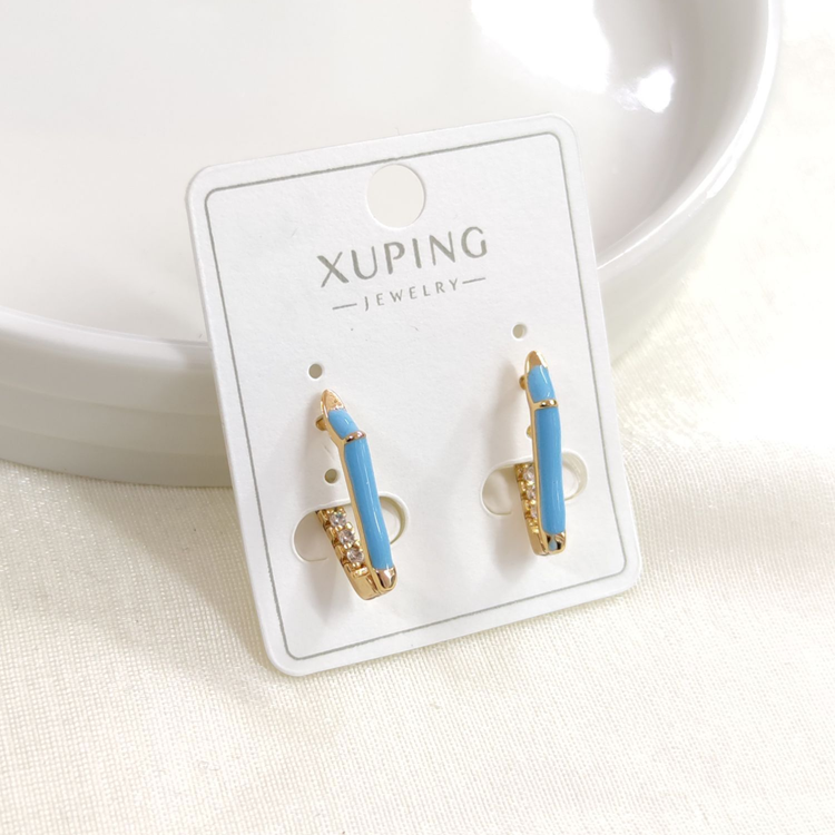 XUPING 8X13 MM OVAL MİNELİ HALKA KÜPE ROSE