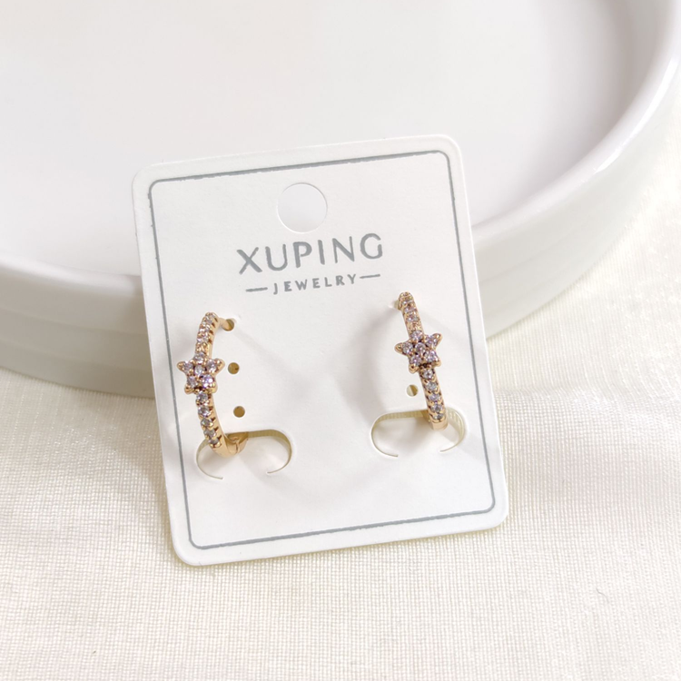 XUPING 13 MM YILDIZ DETAY HALKA KÜPE ROSE