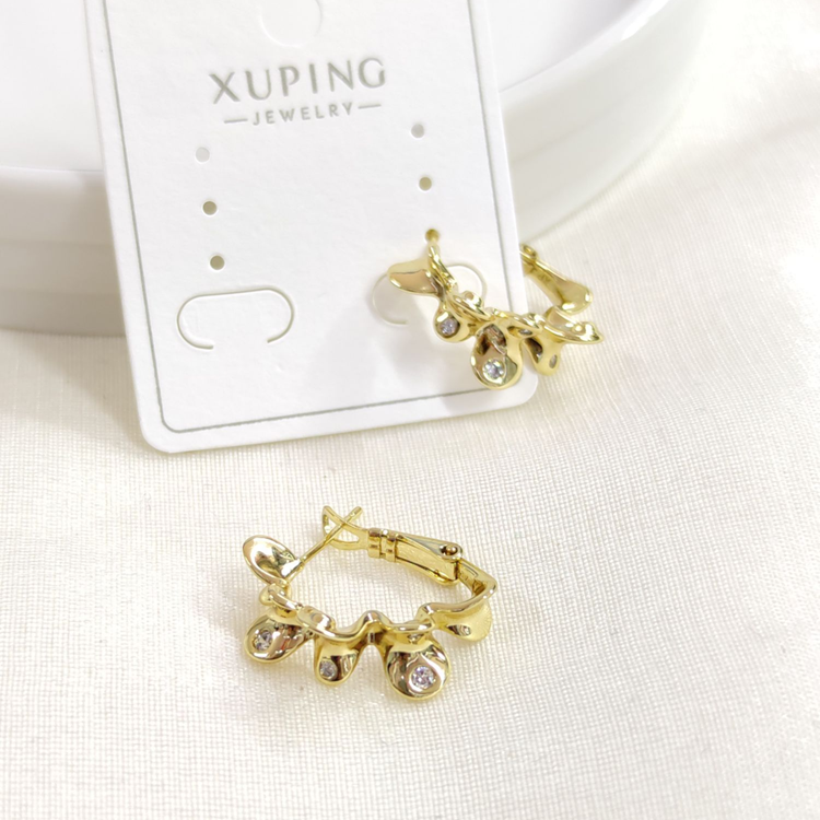 XUPING 15 MM ÇİÇEK HALKA KÜPE GOLD