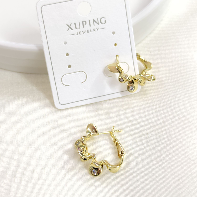 XUPING 15 MM ÇİÇEK HALKA KÜPE GOLD