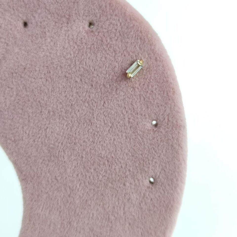 MİNİ BAGET GÜMÜŞ TRAGUS PIERCING ALTIN SARI - STD