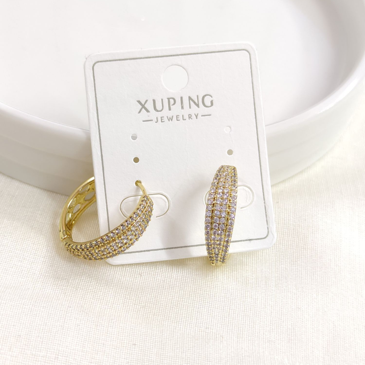 XUPING 20 MM TAŞLI HALKA KÜPE GOLD