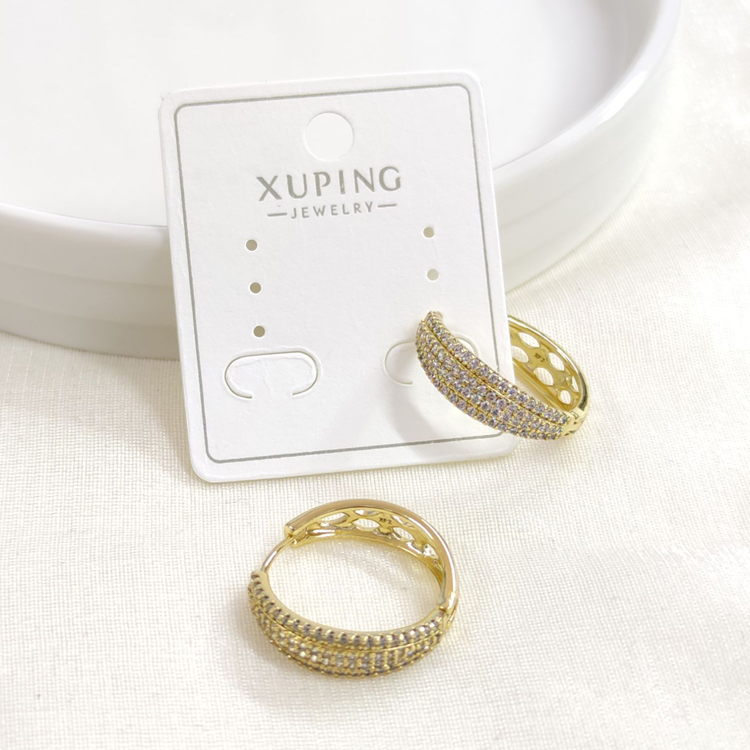 XUPING 20 MM TAŞLI HALKA KÜPE GOLD