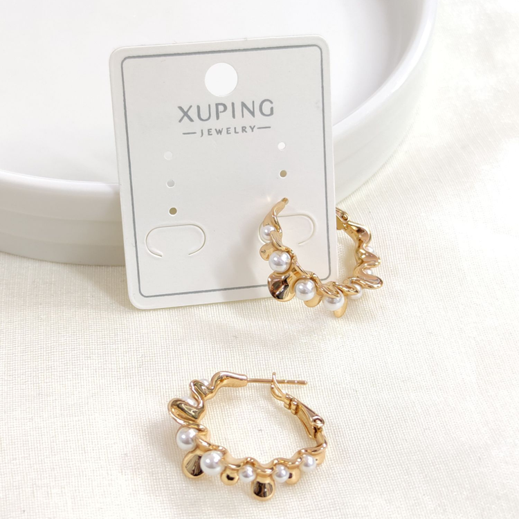 XUPING 20 MM İNCİLİ HALKA KÜPE ROSE