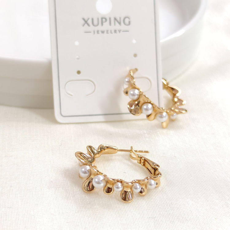 XUPING 20 MM İNCİLİ HALKA KÜPE ROSE