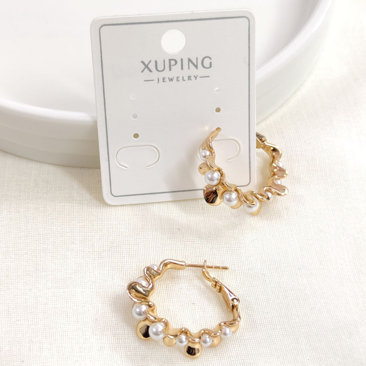 XUPING 20 MM İNCİLİ HALKA KÜPE ROSE