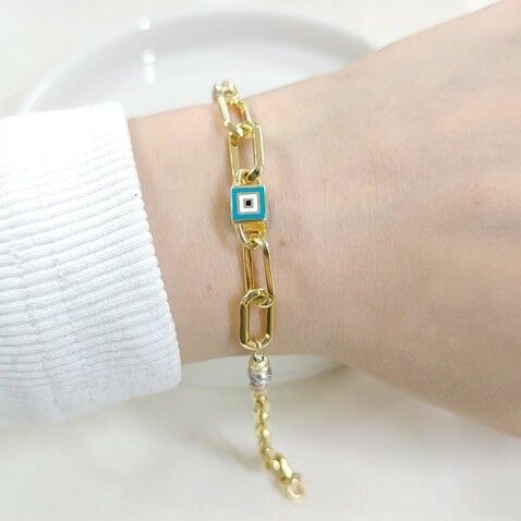 DORİCA ATAÇ DETAY GÜMÜŞ HALLOW BİLEKLİK 19 CM