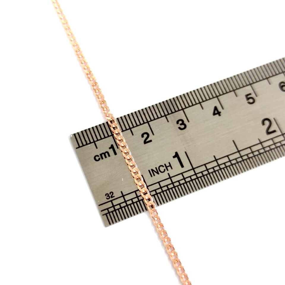 60 MİKRON GURMET 50 CM GÜMÜŞ ZİNCİR KOLYE ROSE BAKIR - STD