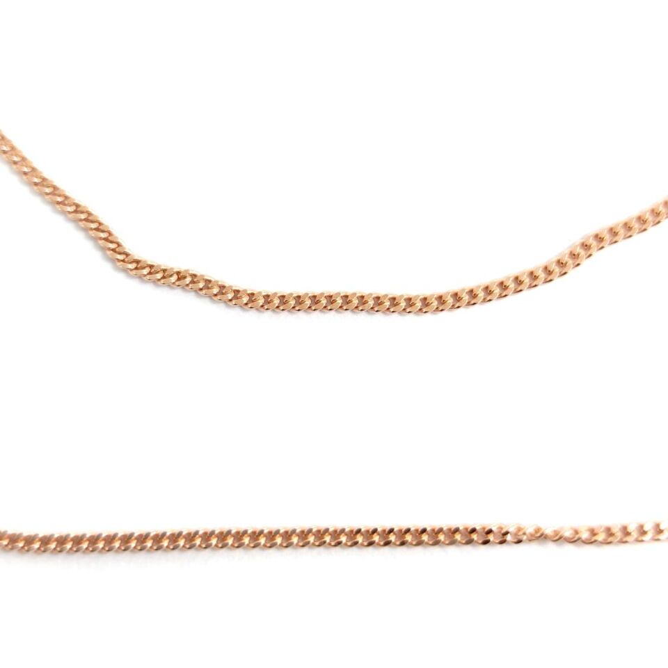 60 MİKRON GURMET 50 CM GÜMÜŞ ZİNCİR KOLYE ROSE BAKIR - STD