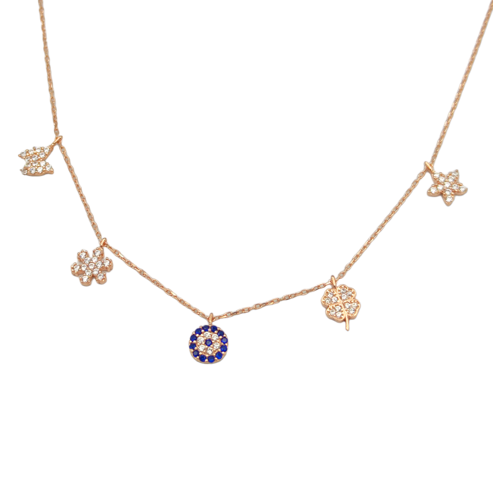 ŞANS GÜMÜŞ KOLYE ROSE BAKIR - STD