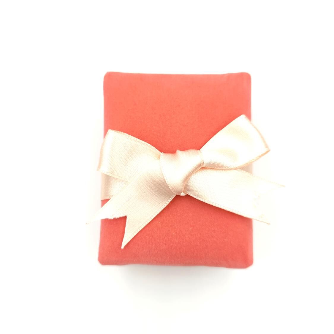 KURDELALI KADİFE KOLYE VE SET KUTUSU SOMON - STD