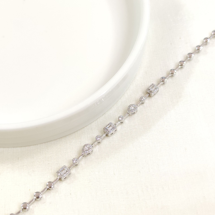 İTHAL BAGET DAMLA MONTÜR KİBAR GÜMÜŞ BİLEKLİK 17 CM