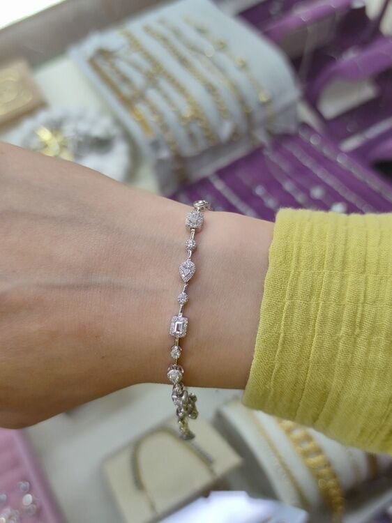 İTHAL BAGET DAMLA MONTÜR KİBAR GÜMÜŞ BİLEKLİK 17 CM