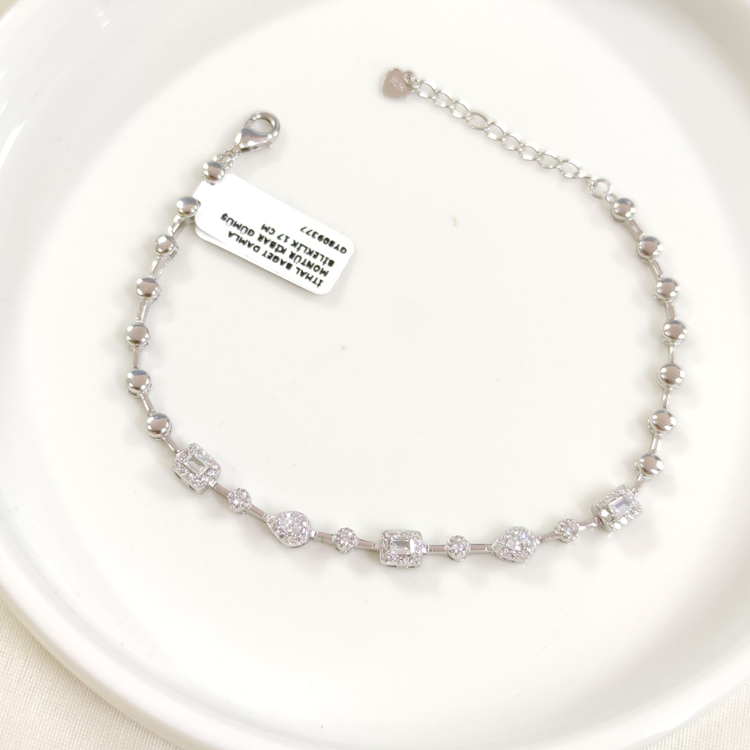 İTHAL BAGET DAMLA MONTÜR KİBAR GÜMÜŞ BİLEKLİK 17 CM