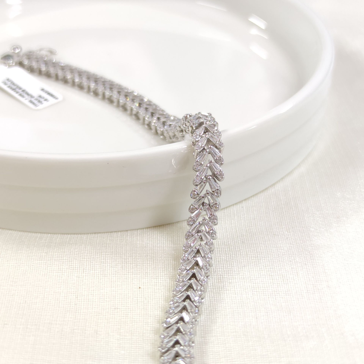 İTHAL 7 MM BAŞAK SU YOLU GÜMÜŞ BİLEKLİK 18 CM