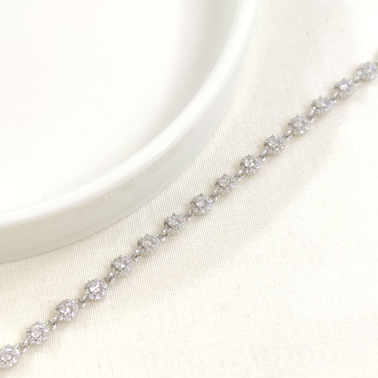 İTHAL 5 MM ÇİÇEK SU YOLU GÜMÜŞ BİLEKLİK