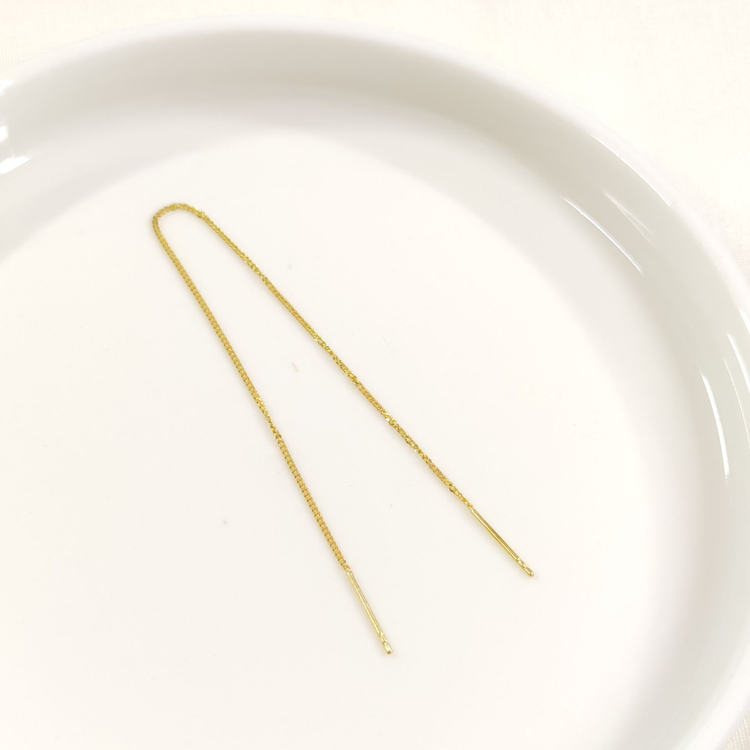 UZUN ZİNCİR TEKLİ GÜMÜŞ KÜPE