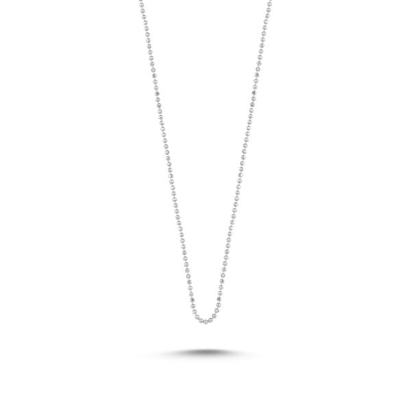 1 MM TOPLU ZİNCİR GÜMÜŞ KOLYE (50CM)