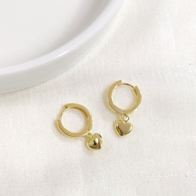 İTHAL KALP GÜMÜŞ 10 MM HALKA KÜPE