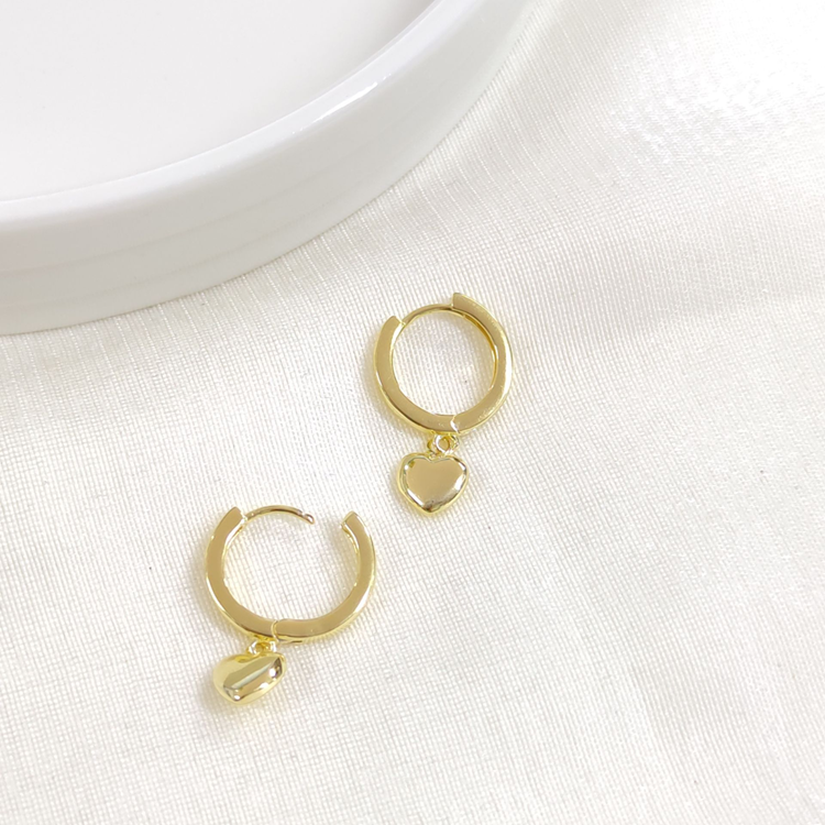 İTHAL KALP GÜMÜŞ 10 MM HALKA KÜPE