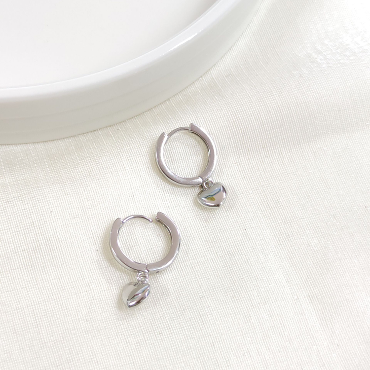 İTHAL KALP GÜMÜŞ 10 MM HALKA KÜPE