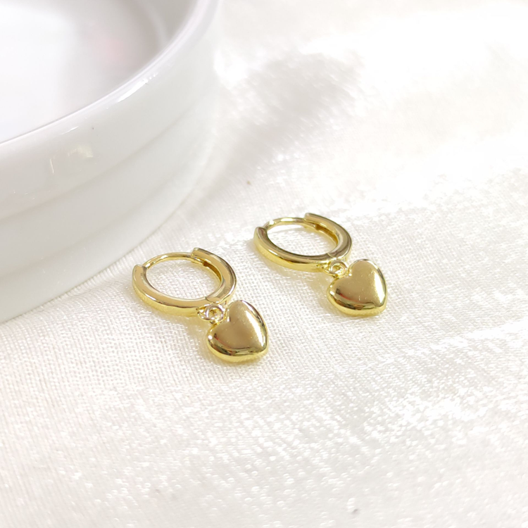 İTHAL KALP GÜMÜŞ 8 MM HALKA KÜPE