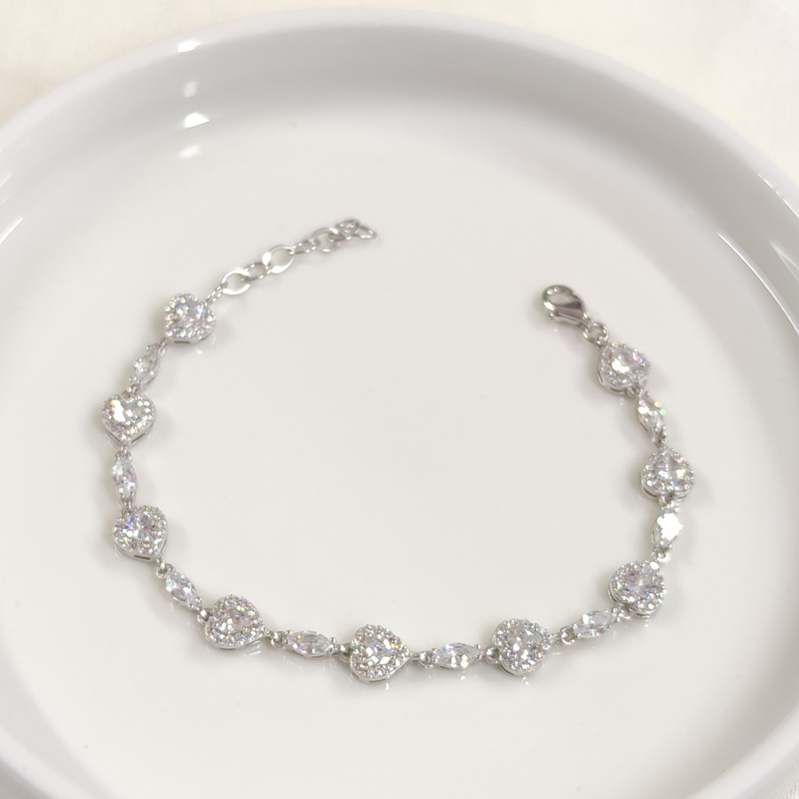 KALP MEKİK SU YOLU  GÜMÜŞ BİLEKLİK 17+3 CM