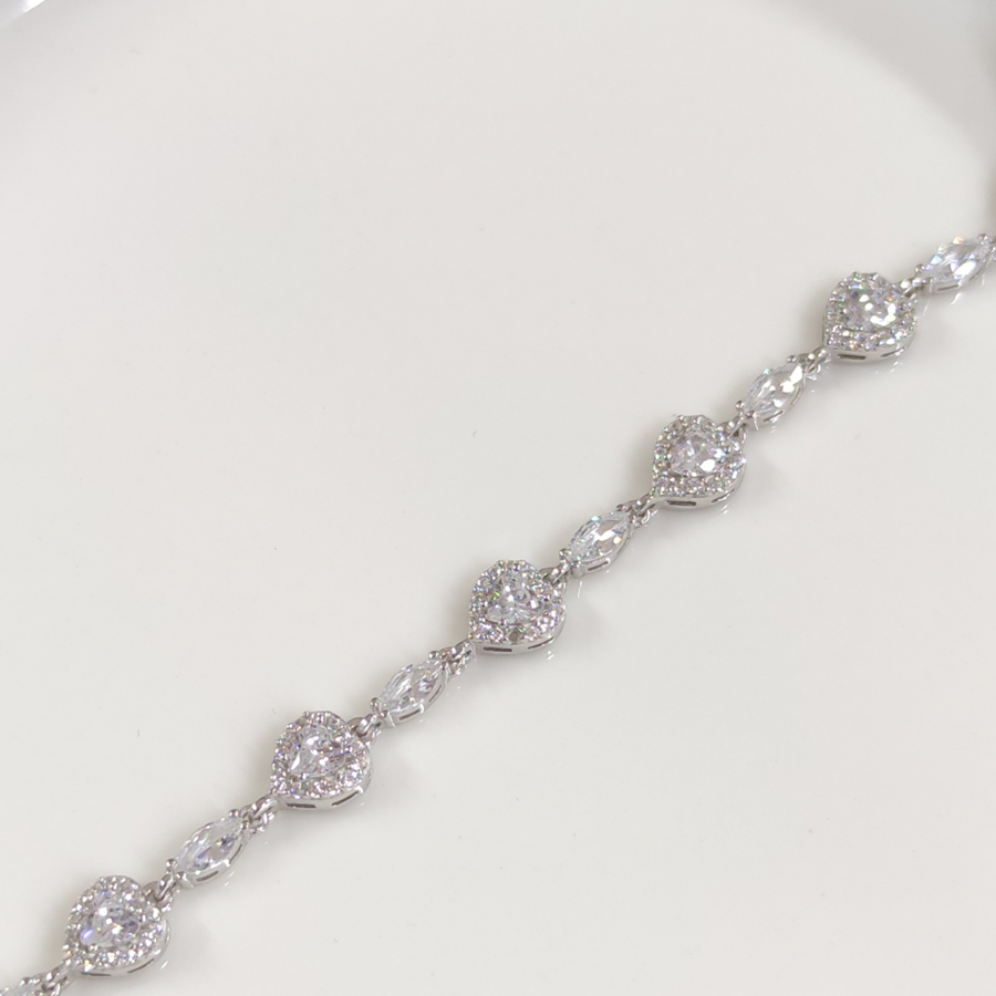 KALP MEKİK SU YOLU  GÜMÜŞ BİLEKLİK 17+3 CM