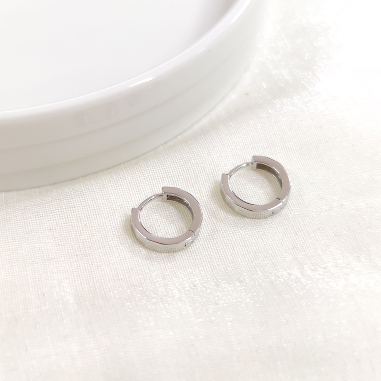 İTHAL 10 MM DESENLİ GÜMÜŞ HALKA KÜPE