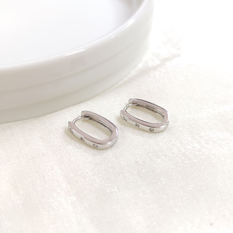 İTHAL 12X7 DÖRTGEN GÜMÜŞ HALKA KÜPE