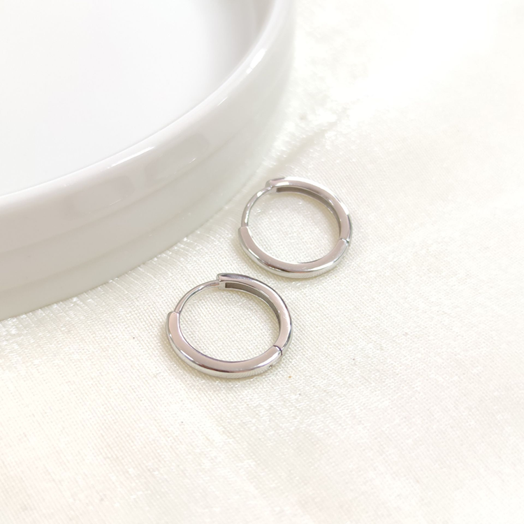 İTHAL 13 MM DÜZ GÜMÜŞ HALKA KÜPE