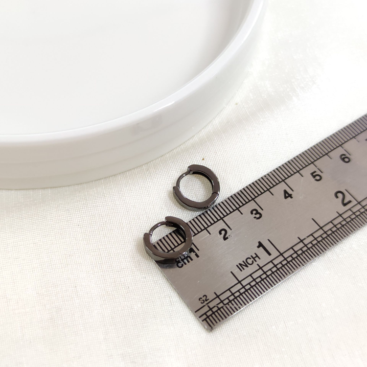 İTHAL 8 MM OKSİTLİ GÜMÜŞ HALKA KÜPE