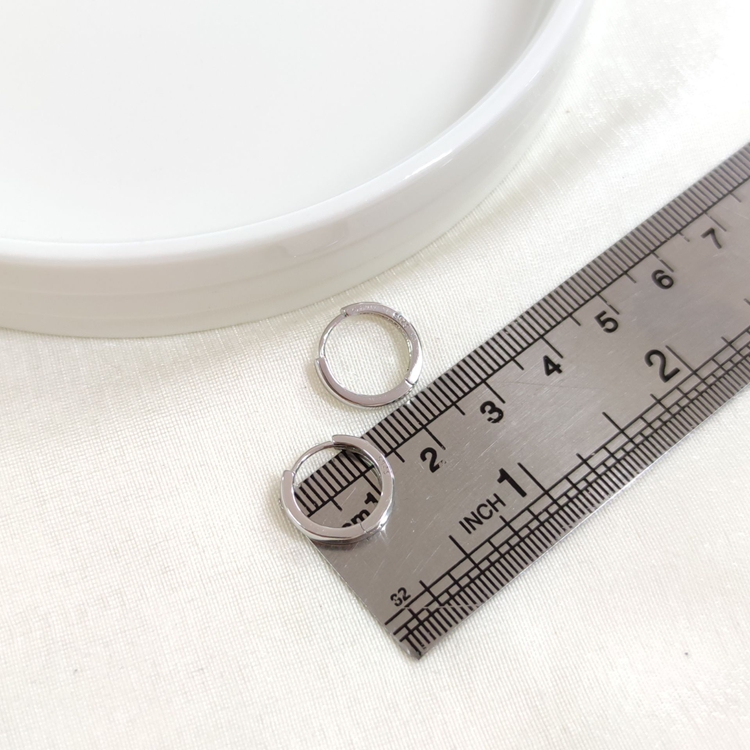 İTHAL 10 MM BOMBELİ GÜMÜŞ HALKA KÜPE