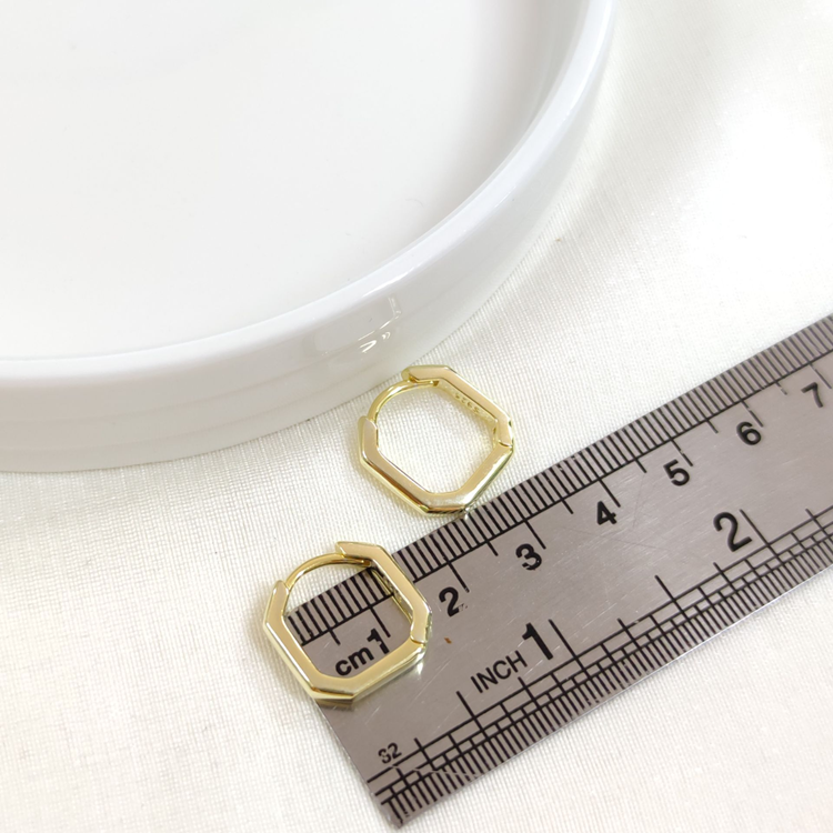 İTHAL 12  MM KÖŞELİ GÜMÜŞ HALKA KÜPE