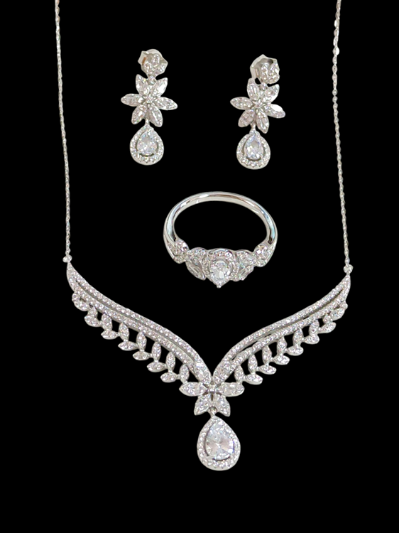 İTHAL DAMLA MONTÜR ÜÇLÜ GÜMÜŞ SET