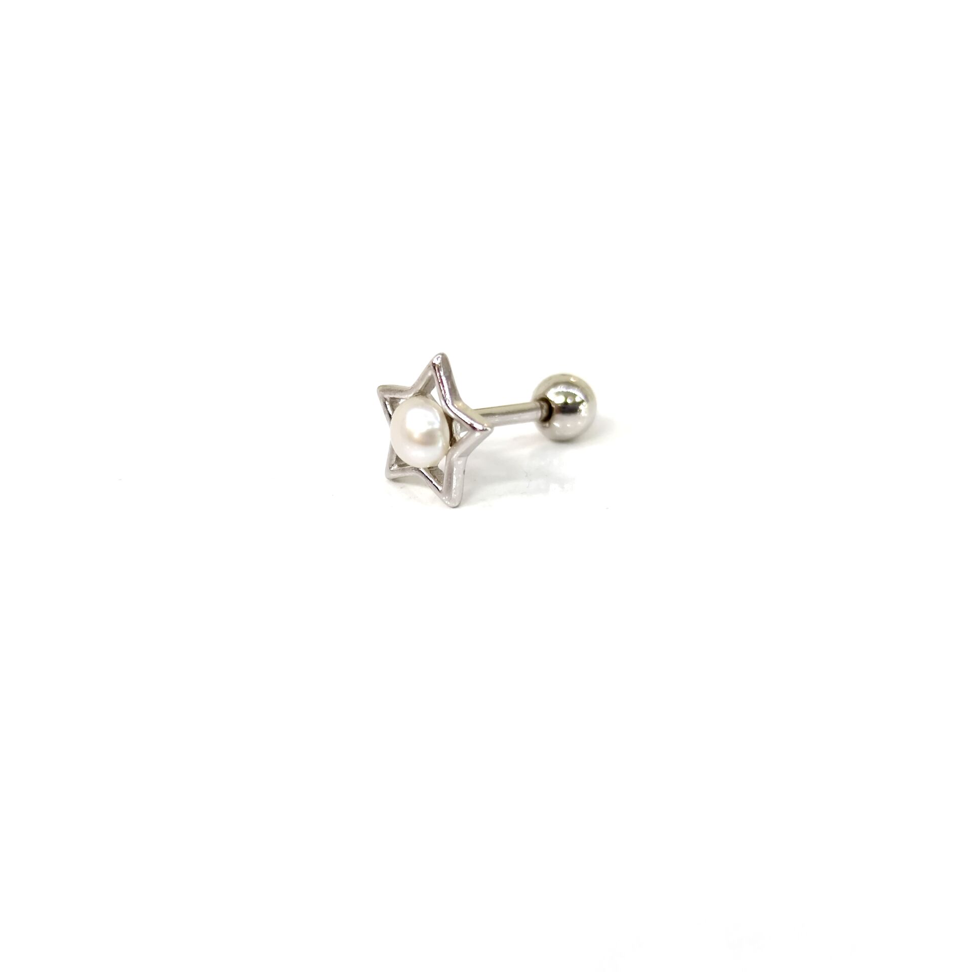 İNCİ YILDIZ GÜMÜŞ TRAGUS PIERCING