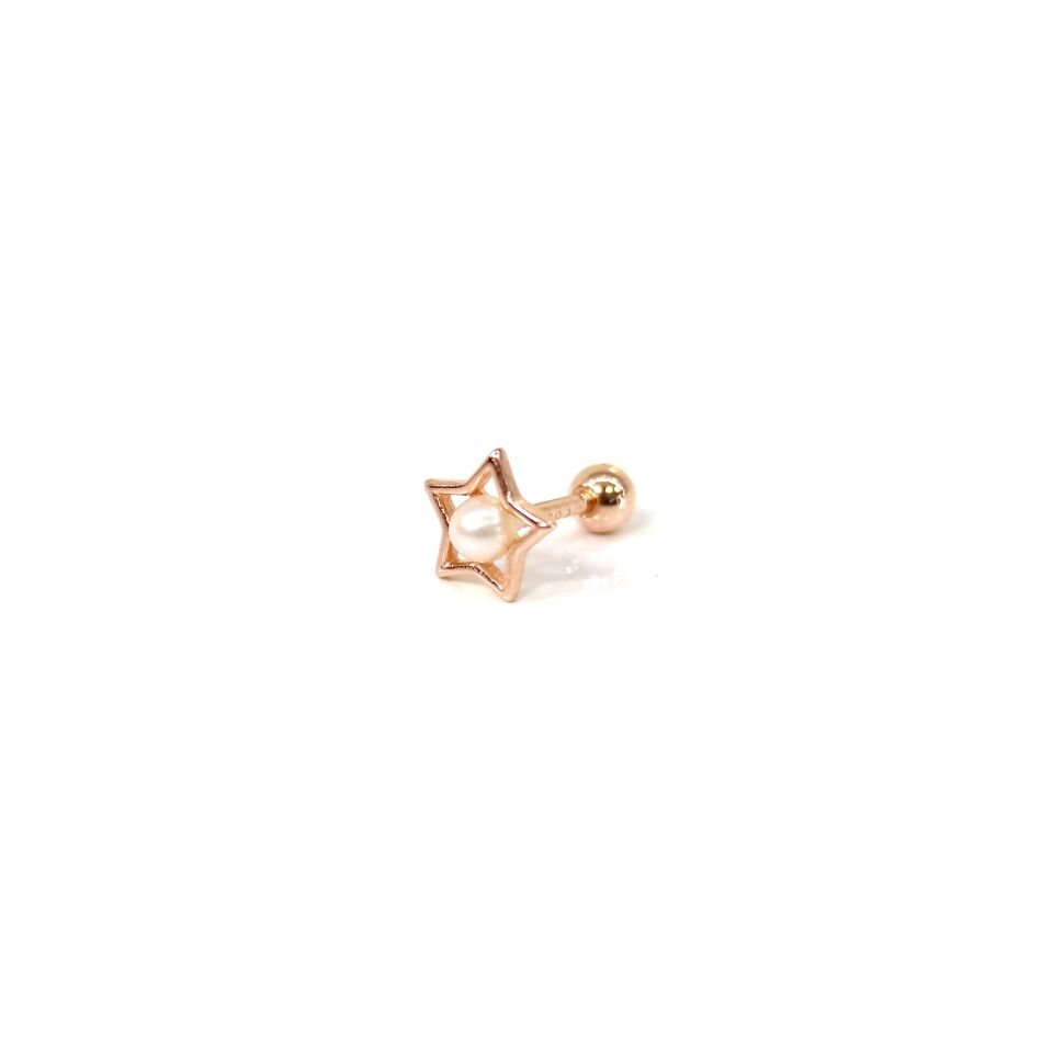 İNCİ YILDIZ GÜMÜŞ TRAGUS PIERCING
