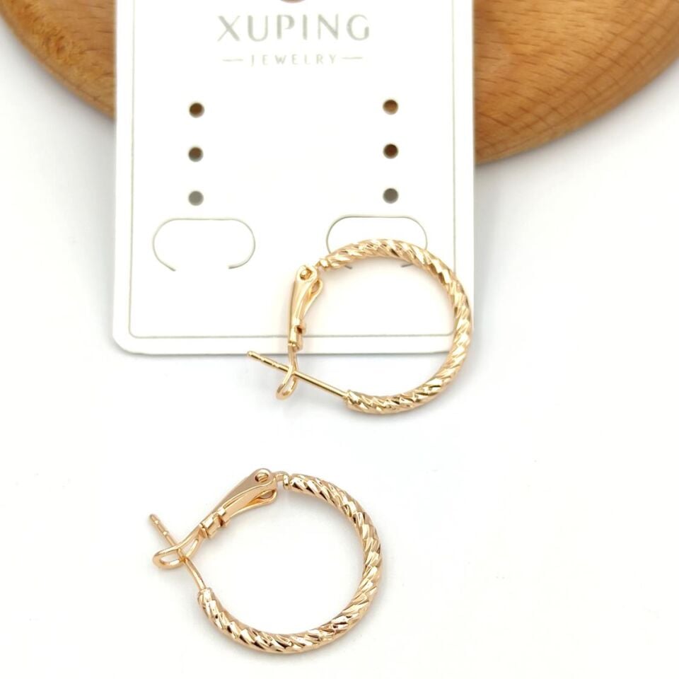 XUPING DESENLİ İNCE HALKA KÜPE