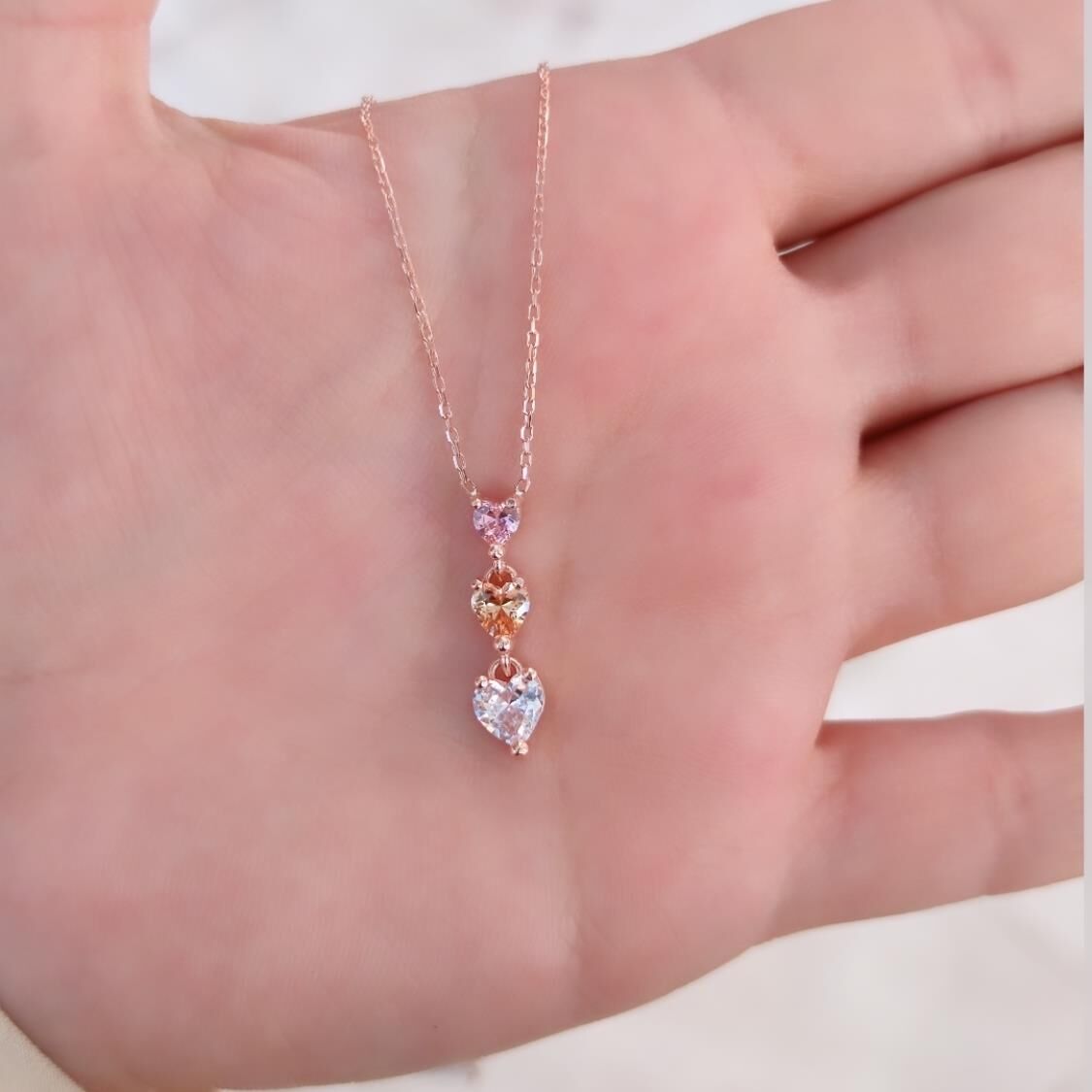 SÜZME KALP GÜMÜŞ KOLYE ROSE BAKIR - STD