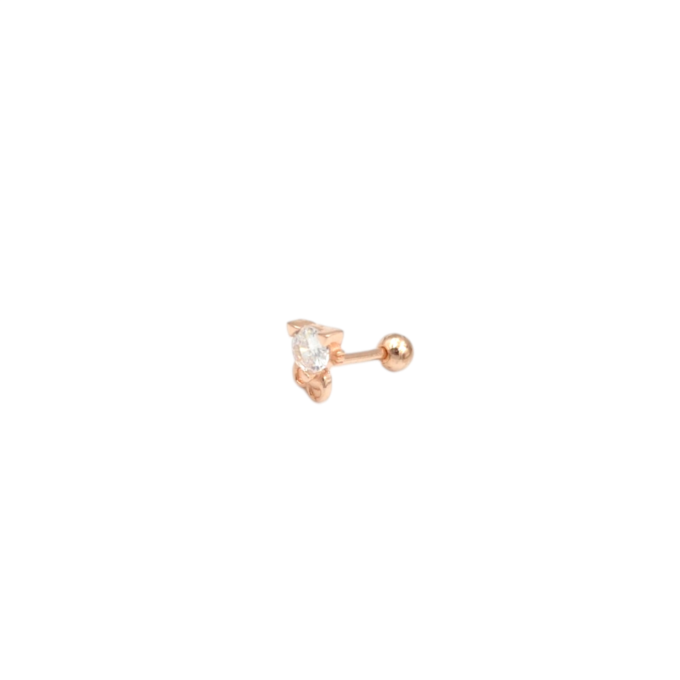 TAŞLI KEDİ GÜMÜŞ TRAGUS PIERCING