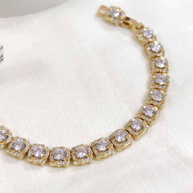 XUPING KARE TAŞLI BİLEKLİK GOLD 16+2 CM