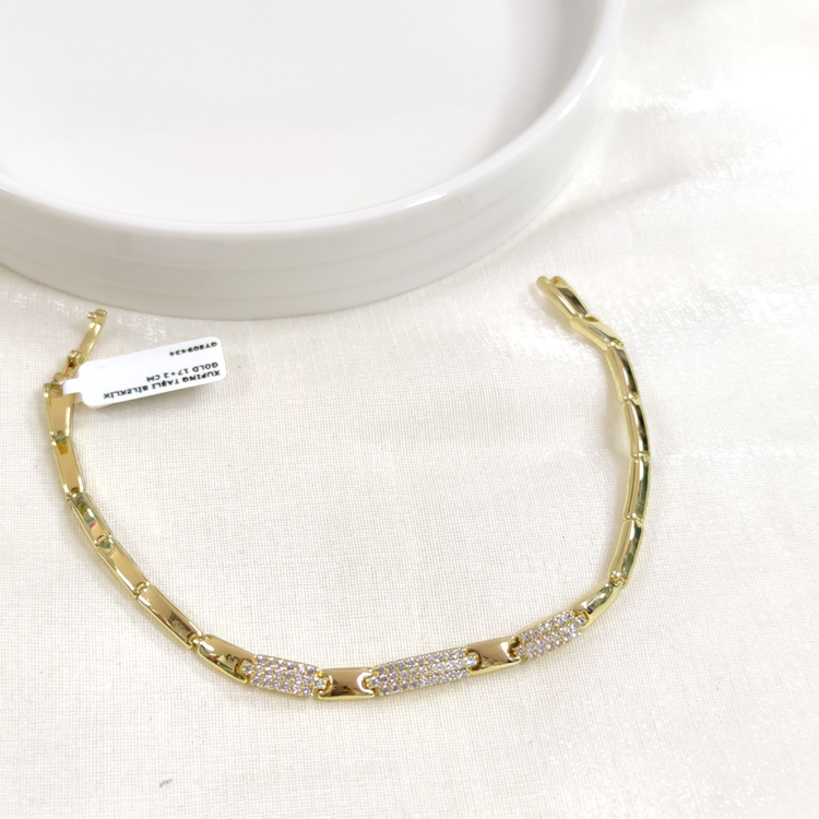 XUPING TAŞLI BİLEKLİK GOLD 17+2 CM