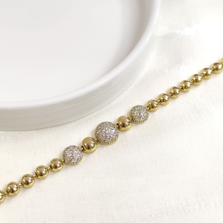 XUPING TOP TAŞLI BİLEKLİK GOLD 17+2 CM