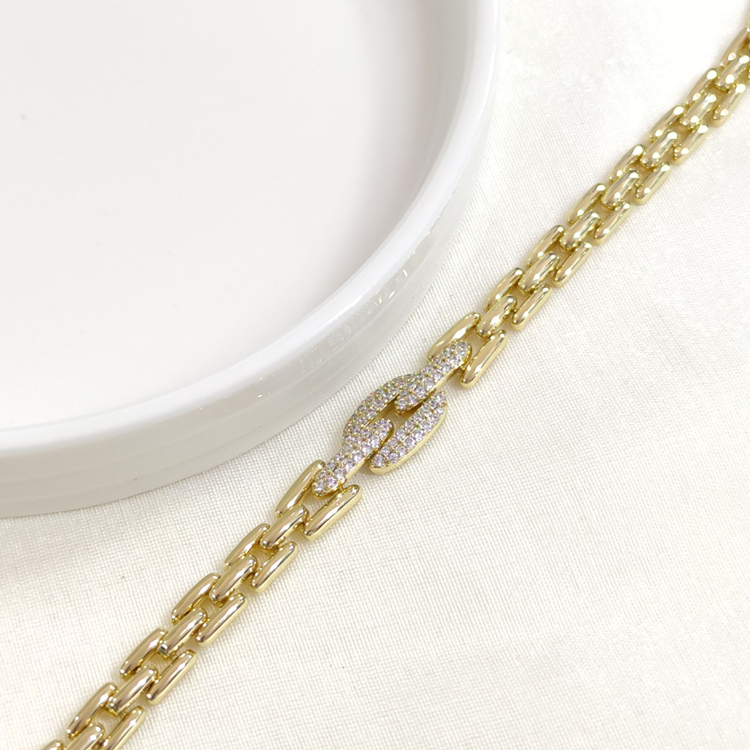 XUPING TAŞLI KEMER MODEL BİLEKLİK GOLD 17+2 CM