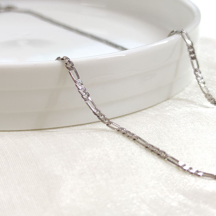 XUPING 2 MM FİGARO ZİNCİR KOLYE 55 CM BEYAZ