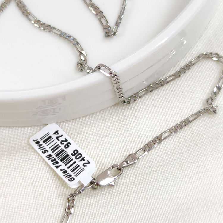 XUPING 2 MM FİGARO ZİNCİR KOLYE 55 CM BEYAZ