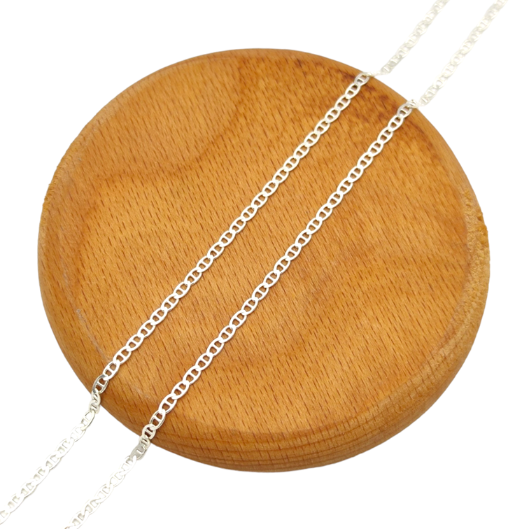 3 MM BARLI GÜMÜŞ ERKEK ZİNCİR 55 CM