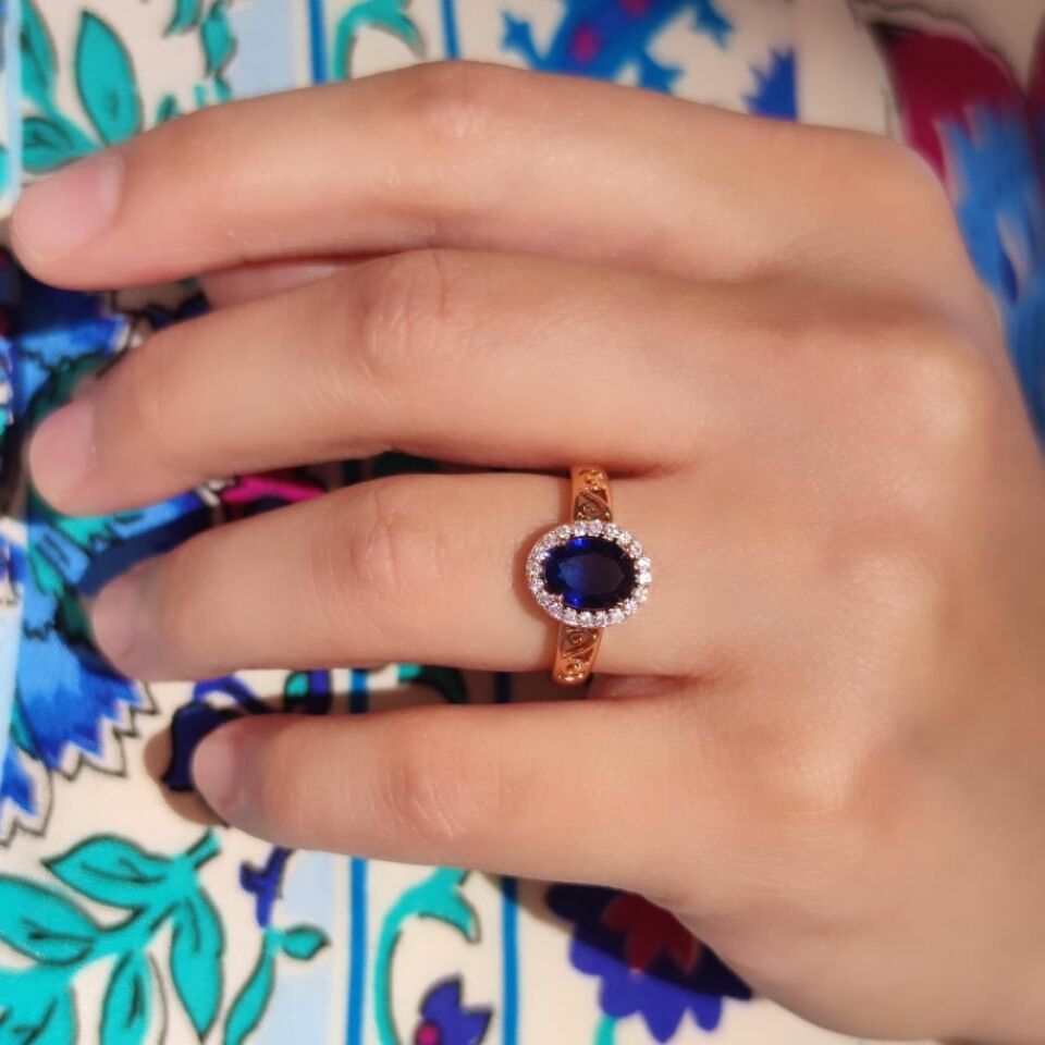 XUPING LACİ TAŞLI OVAL YÜZÜK